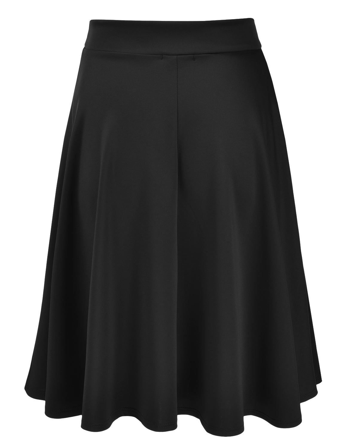 Women's Basic Versatile Stretchy Flared Casual Midi Skater Skirt (S-3XL)
