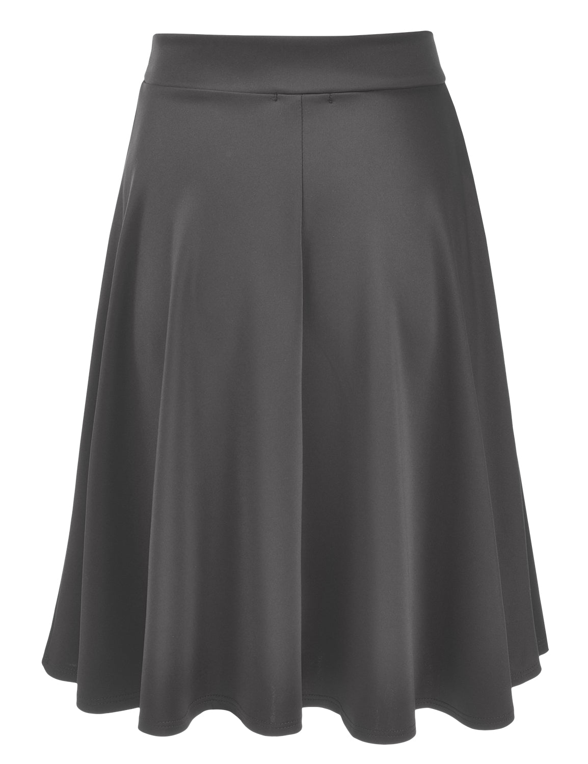 Women's Basic Versatile Stretchy Flared Casual Midi Skater Skirt (S-3XL)