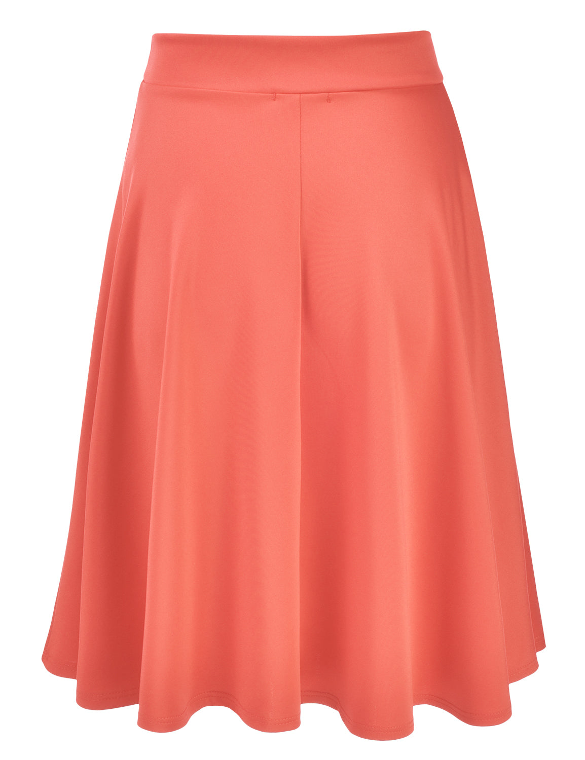 Women's Basic Versatile Stretchy Flared Casual Midi Skater Skirt (S-3XL)