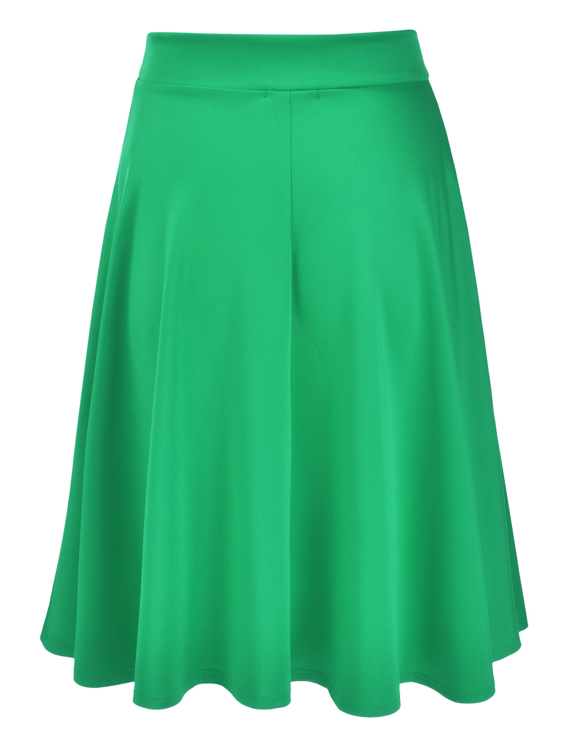 Women's Basic Versatile Stretchy Flared Casual Midi Skater Skirt (S-3XL)
