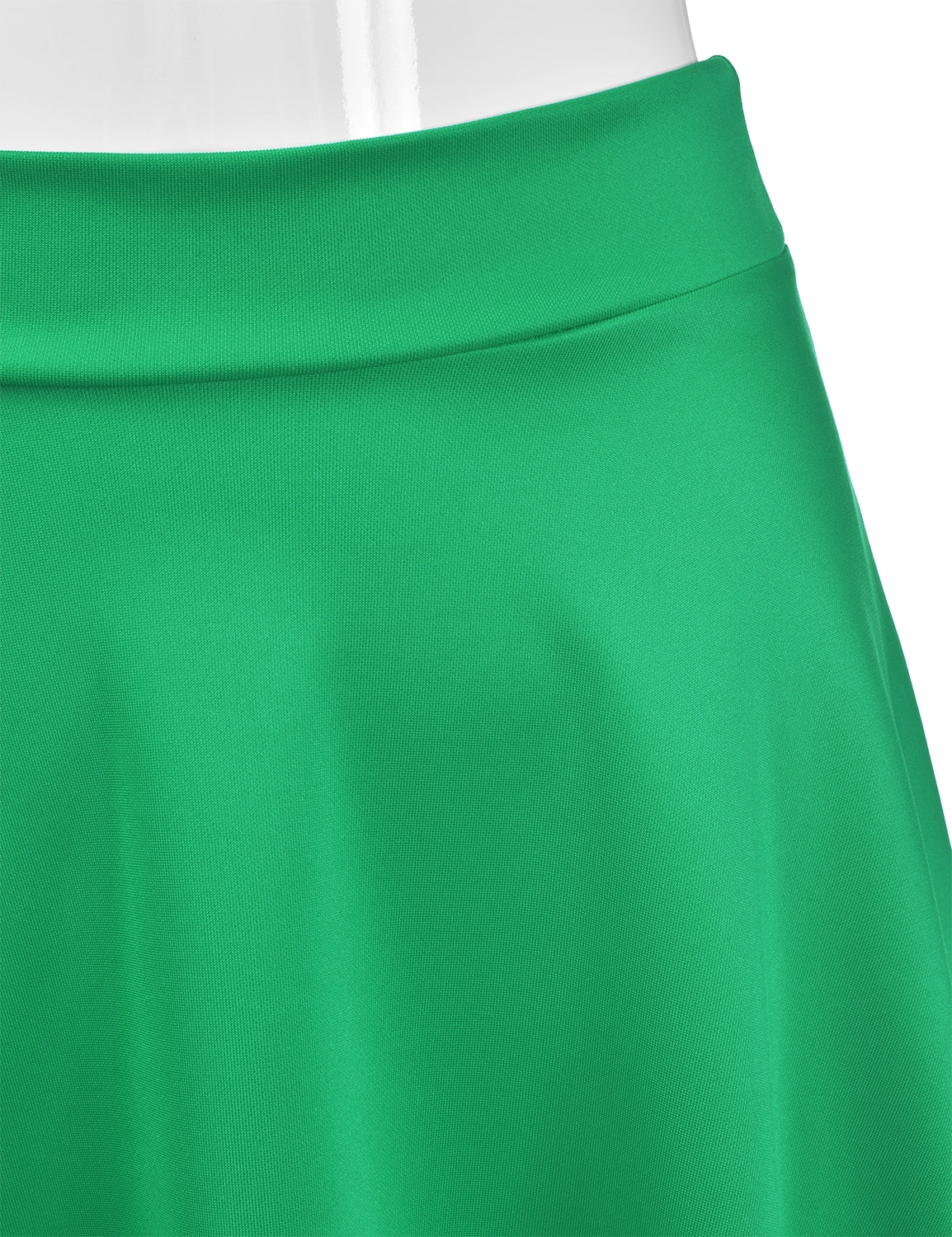 Women's Basic Versatile Stretchy Flared Casual Midi Skater Skirt (S-3XL)