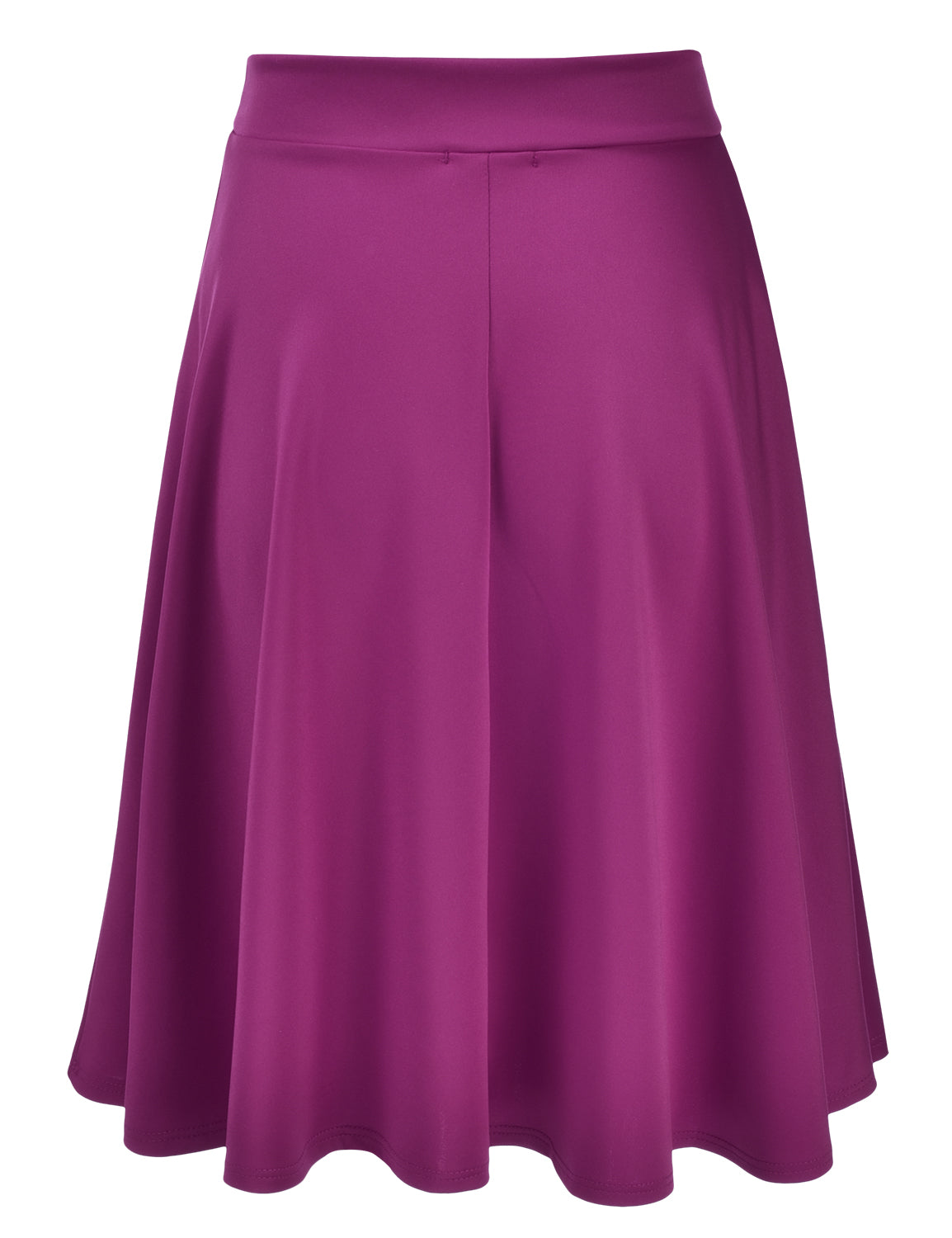 Women's Basic Versatile Stretchy Flared Casual Midi Skater Skirt (S-3XL)