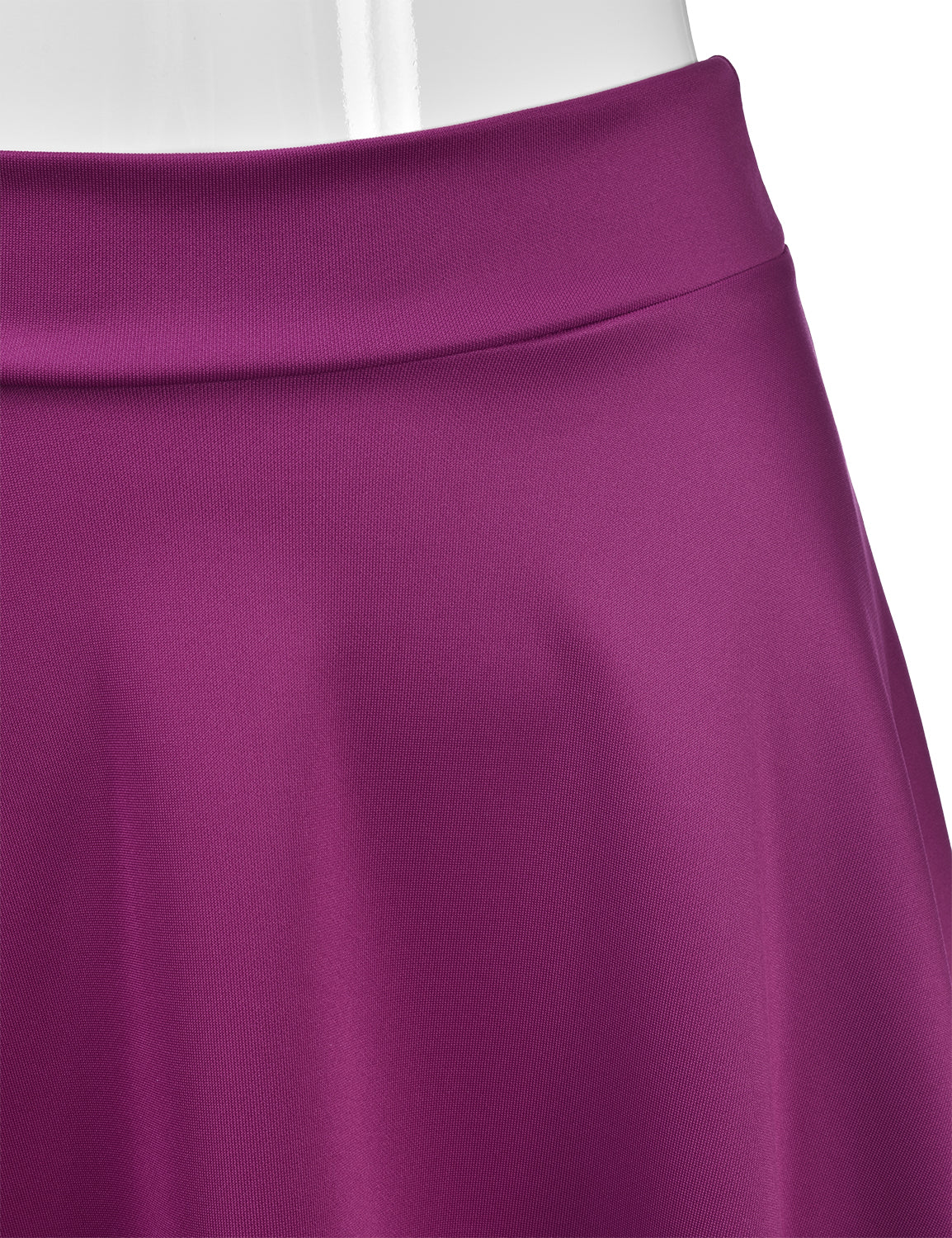 Women's Basic Versatile Stretchy Flared Casual Midi Skater Skirt (S-3XL)