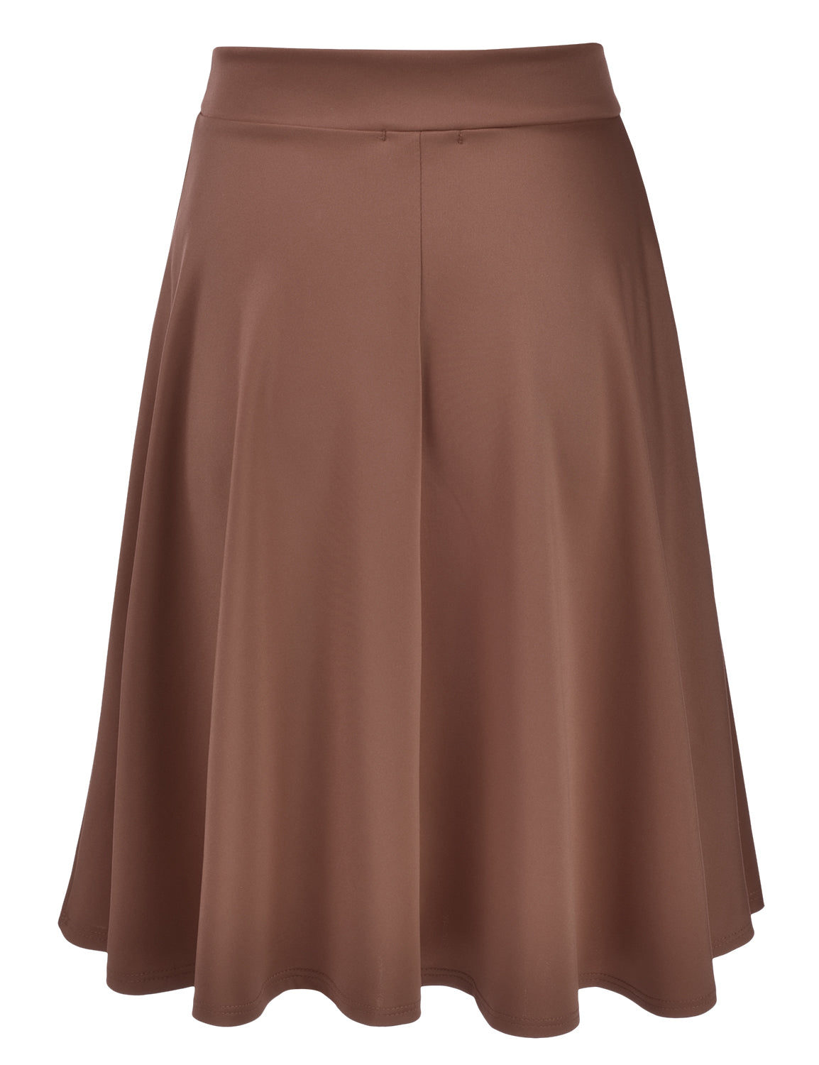 Women's Basic Versatile Stretchy Flared Casual Midi Skater Skirt (S-3XL)