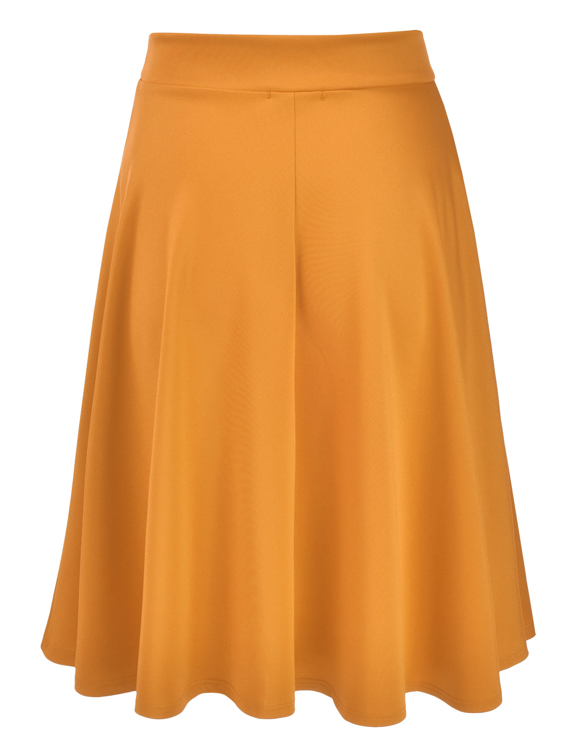 Women's Basic Versatile Stretchy Flared Casual Midi Skater Skirt (S-3XL)