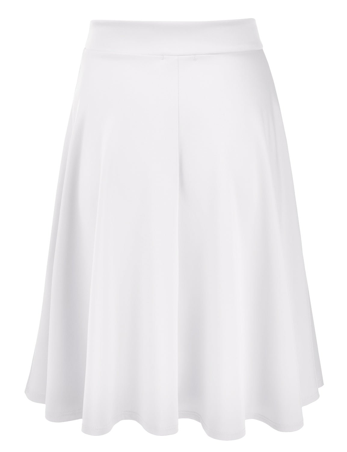 Women's Basic Versatile Stretchy Flared Casual Midi Skater Skirt (S-3XL)