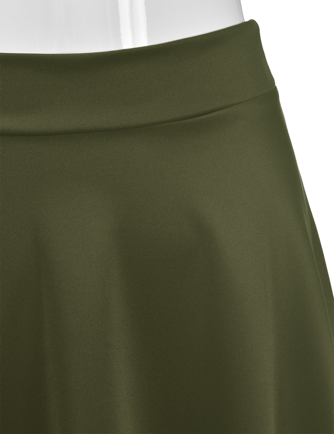 Women's Basic Versatile Stretchy Flared Casual Midi Skater Skirt (S-3XL)