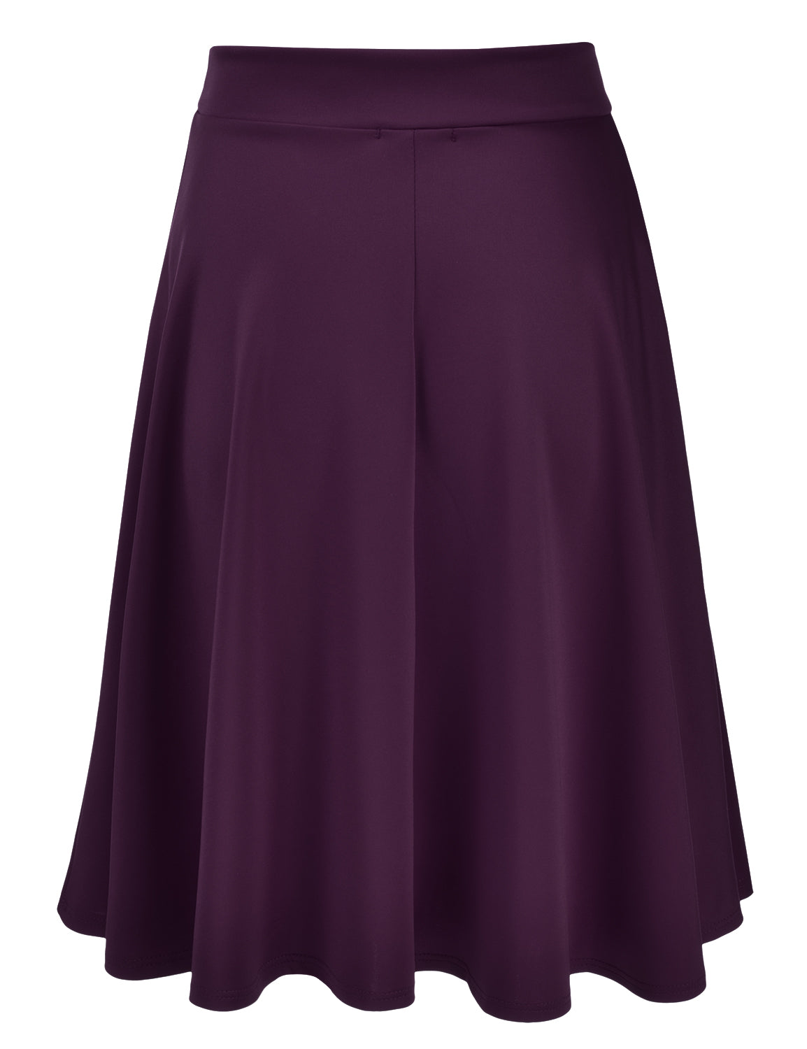 Women's Basic Versatile Stretchy Flared Casual Midi Skater Skirt (S-3XL)