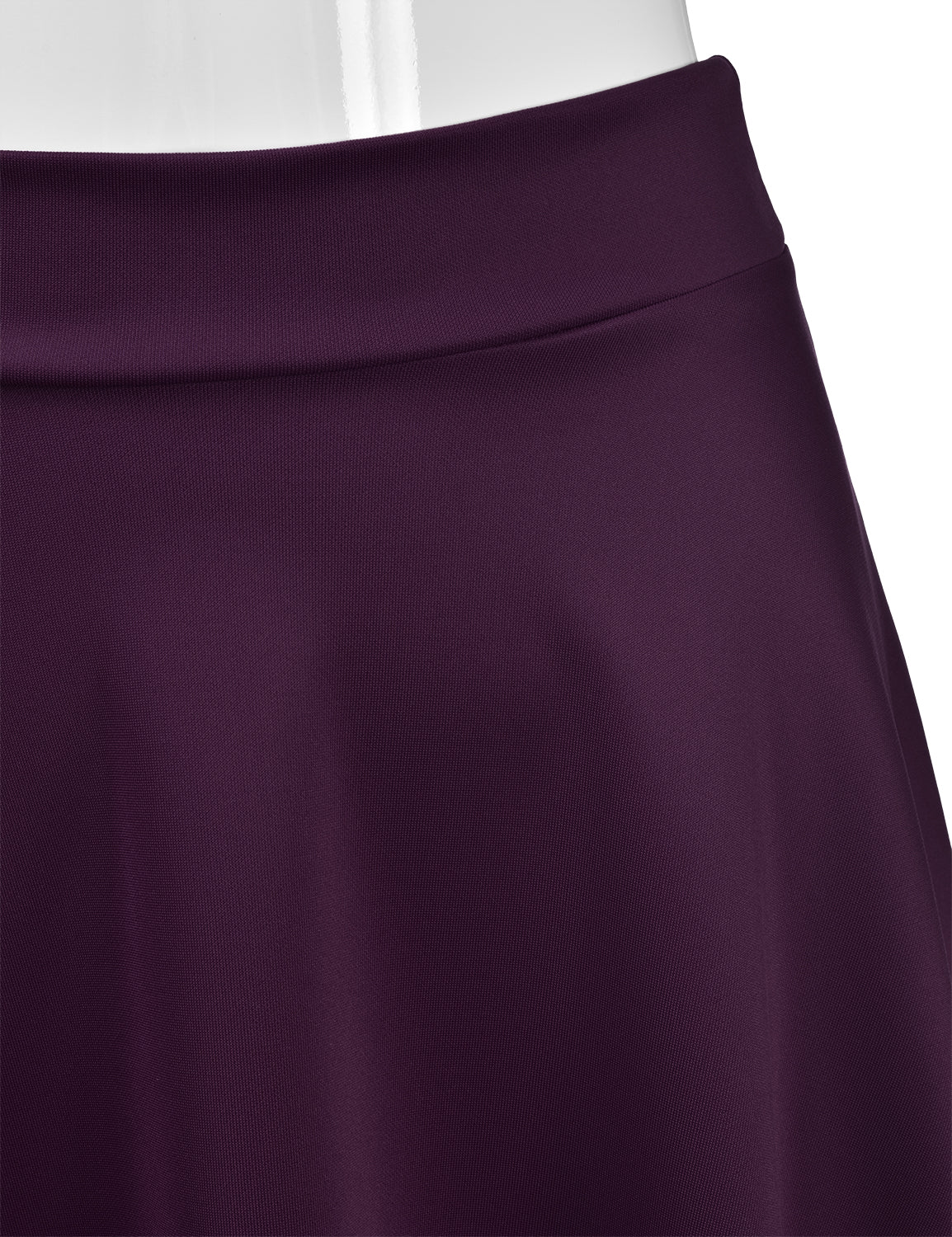Women's Basic Versatile Stretchy Flared Casual Midi Skater Skirt (S-3XL)