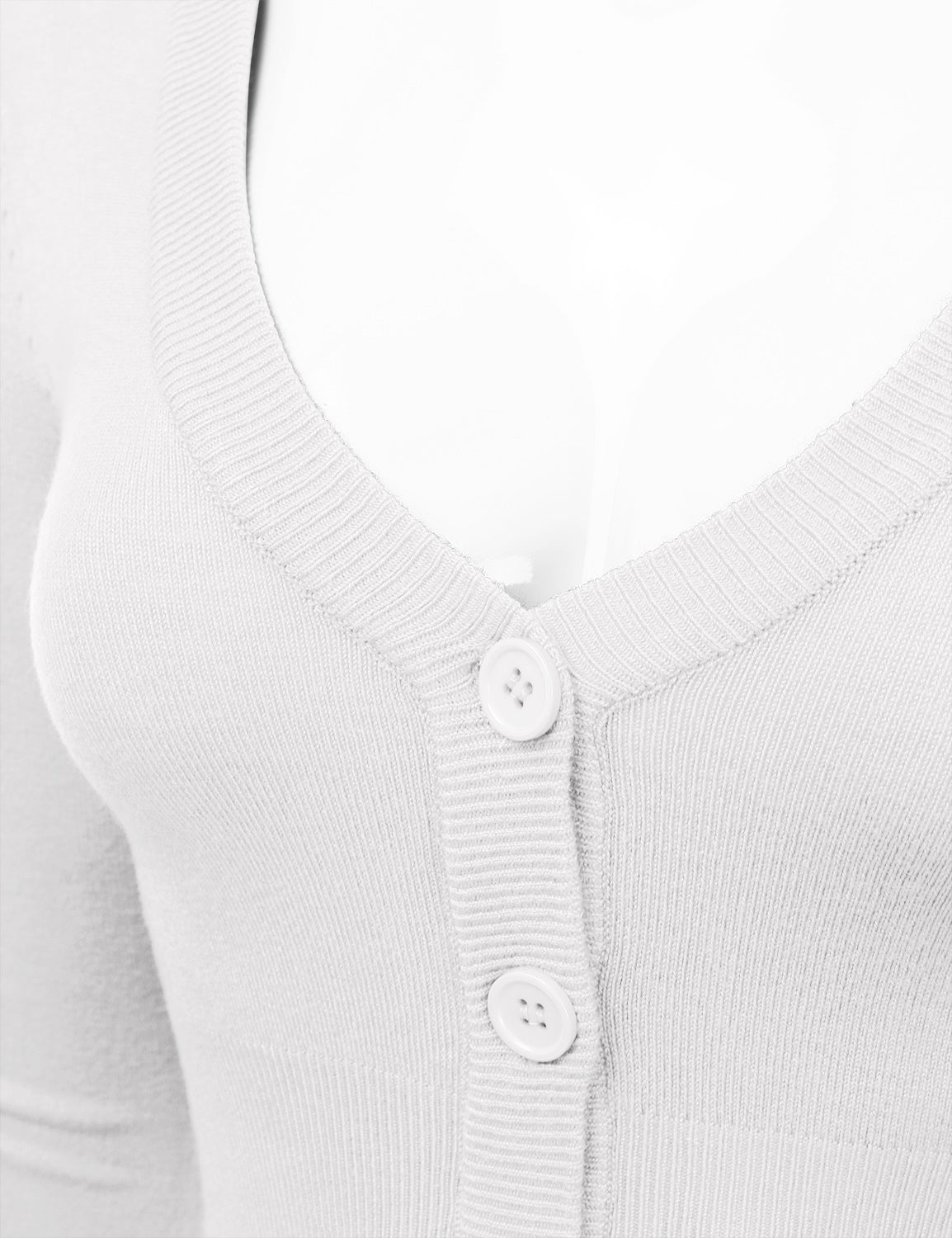 Women's Button Down 3/4 Sleeve Cropped Bolero Cardigan Sweater (S-3XL)