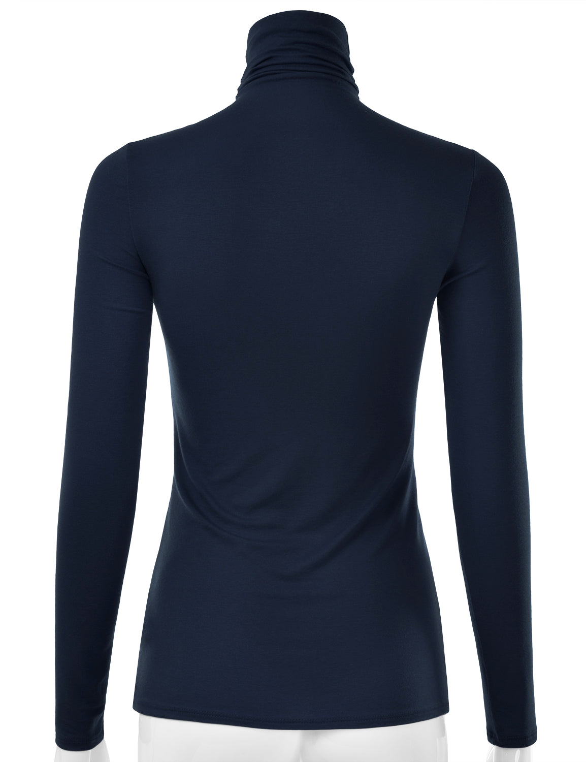 Women's Long Sleeve Turtleneck Light Weight Pullover Slim Fit T-Shirts Top Sweater (S-3XL)