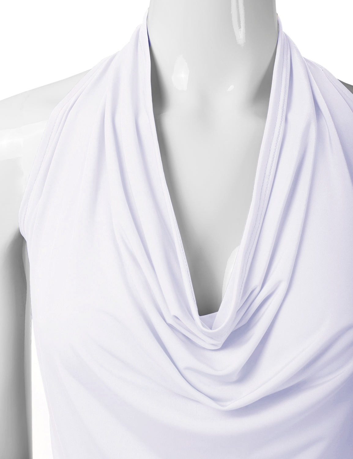 Women's Casual Halter Neck Draped Front Sexy Backless Tank Top (S-3XL)