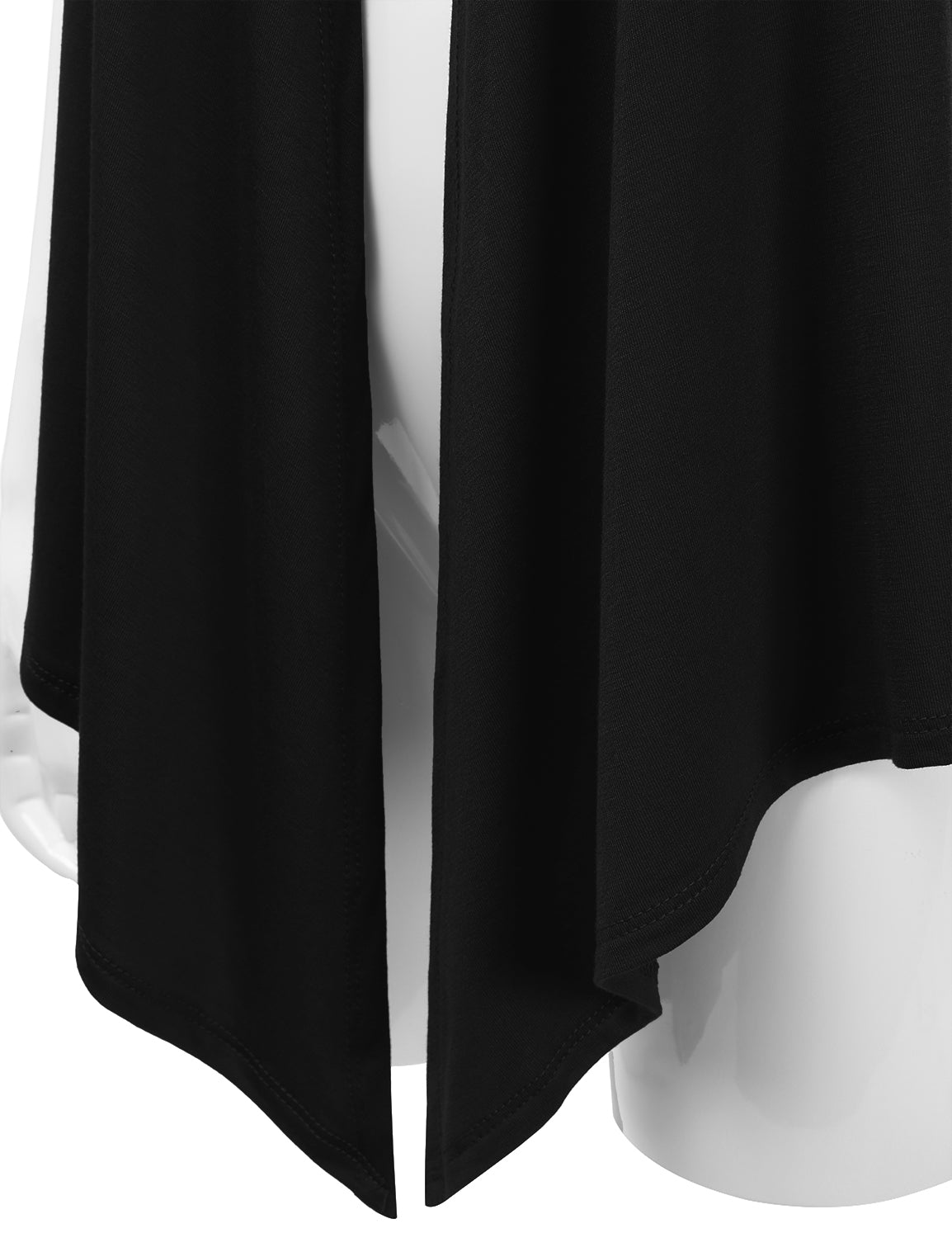 Women's Basic Solid Short Sleeve Open Drape Front Jersey Cardigan (S-3XL)