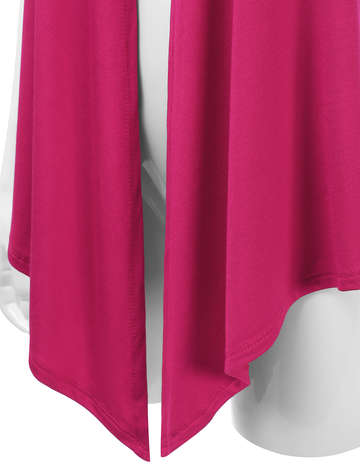 Women's Basic Solid Short Sleeve Open Drape Front Jersey Cardigan (S-3XL)