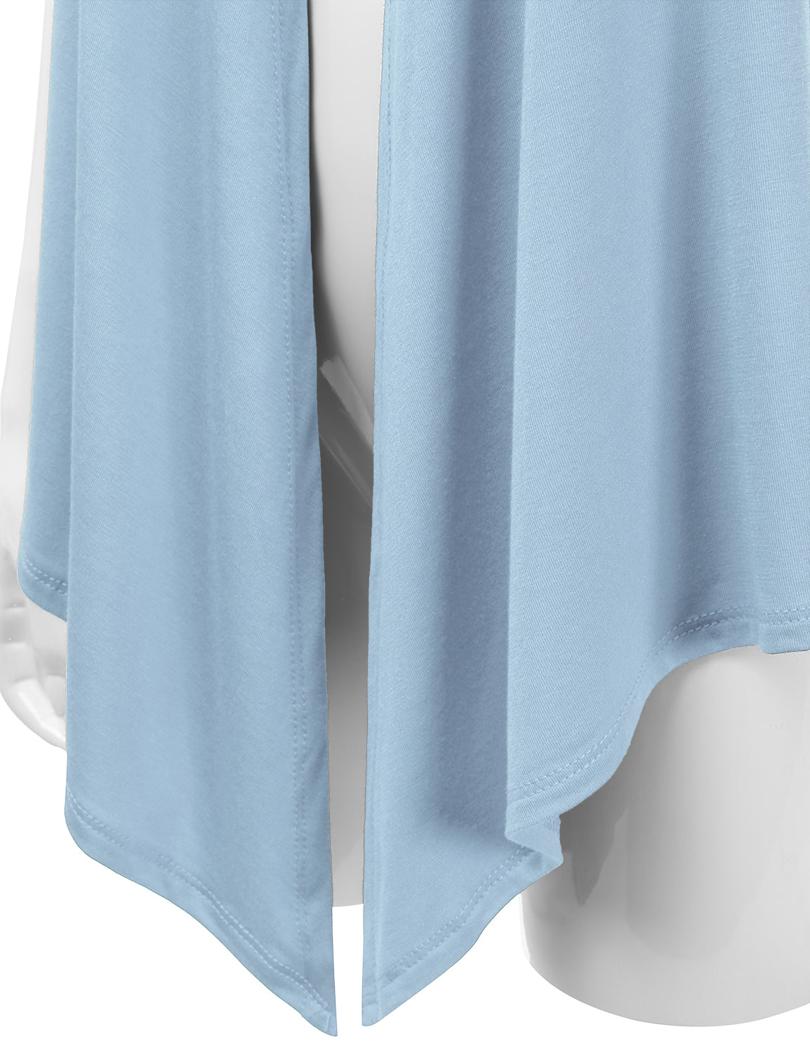 Women's Basic Solid Short Sleeve Open Drape Front Jersey Cardigan (S-3XL)