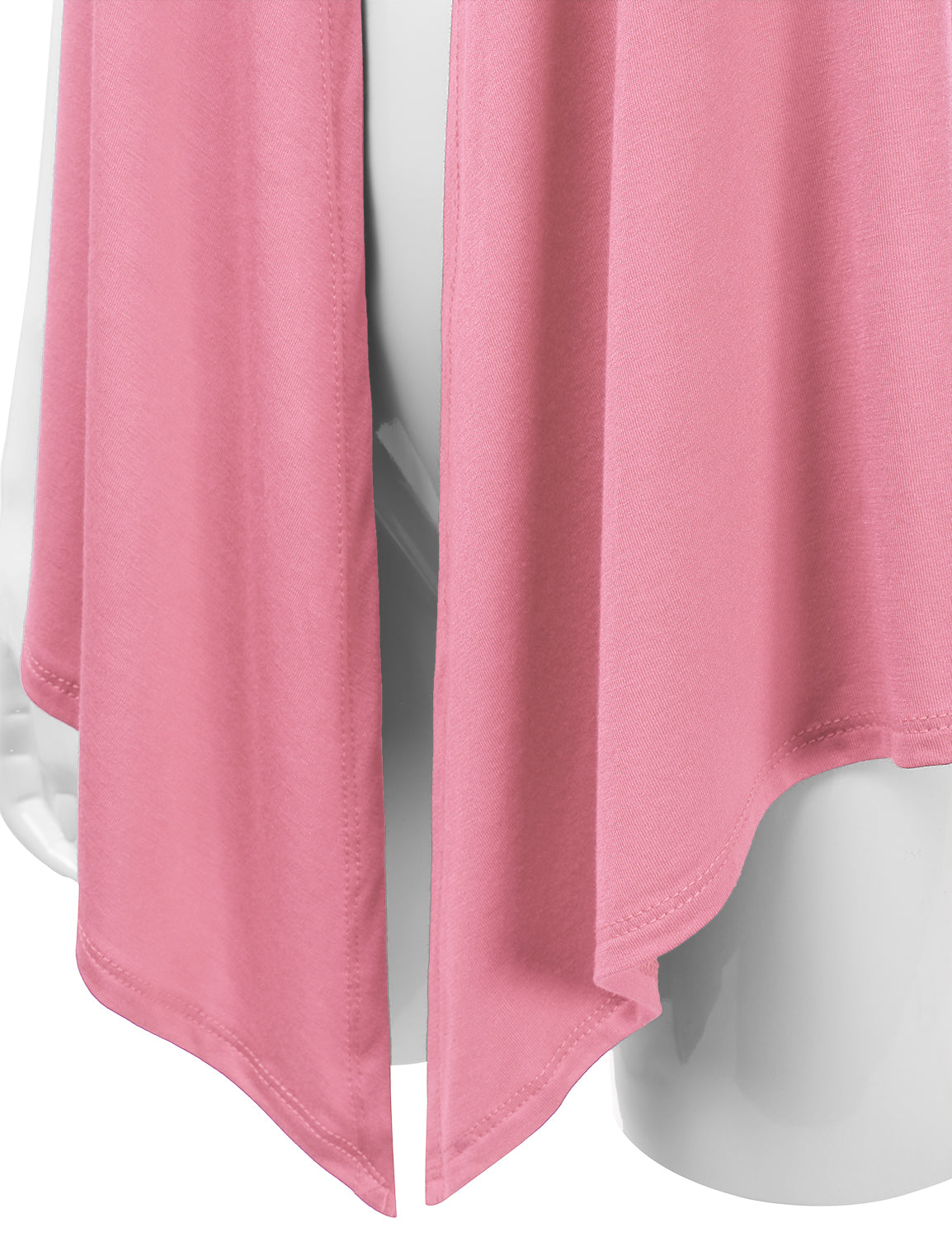 Women's Basic Solid Short Sleeve Open Drape Front Jersey Cardigan (S-3XL)