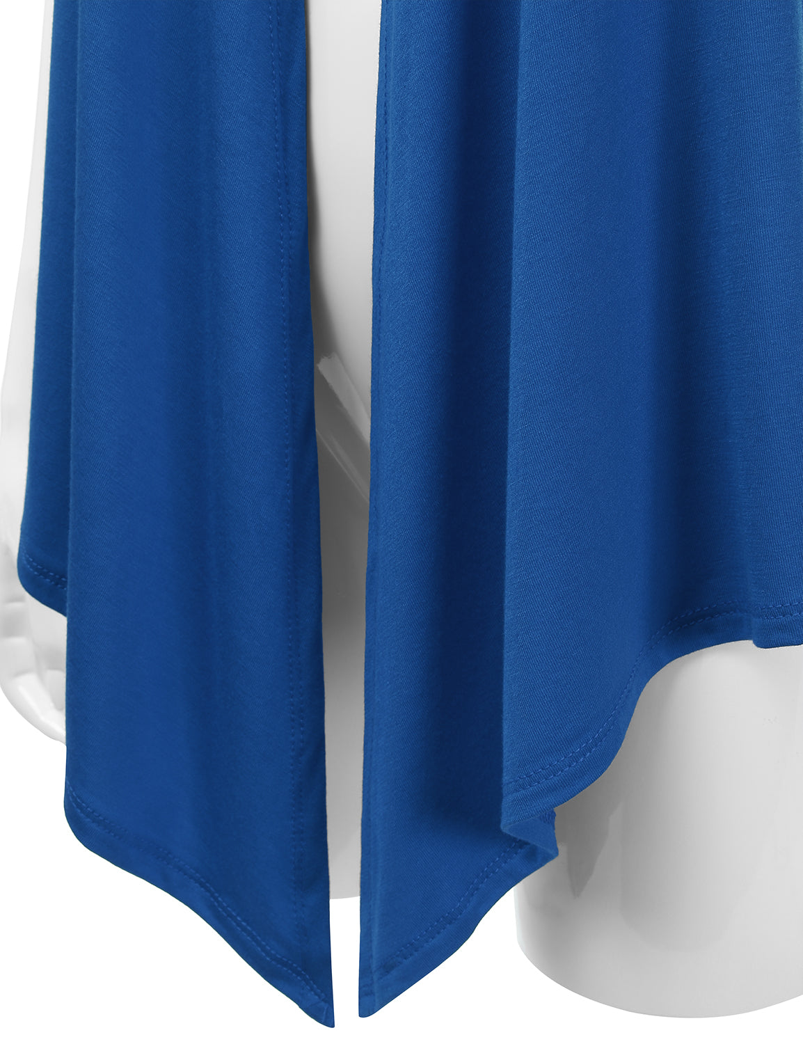 Women's Basic Solid Short Sleeve Open Drape Front Jersey Cardigan (S-3XL)