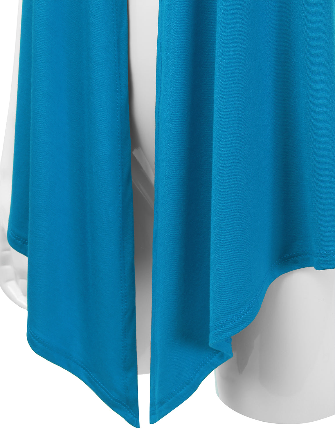 Women's Basic Solid Short Sleeve Open Drape Front Jersey Cardigan (S-3XL)