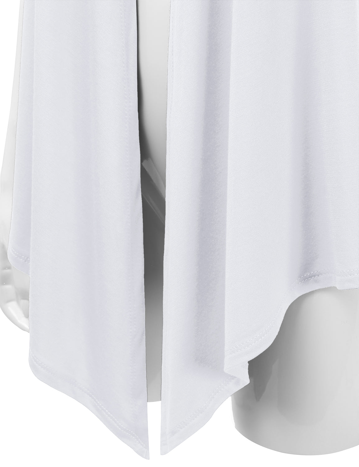 Women's Basic Solid Short Sleeve Open Drape Front Jersey Cardigan (S-3XL)
