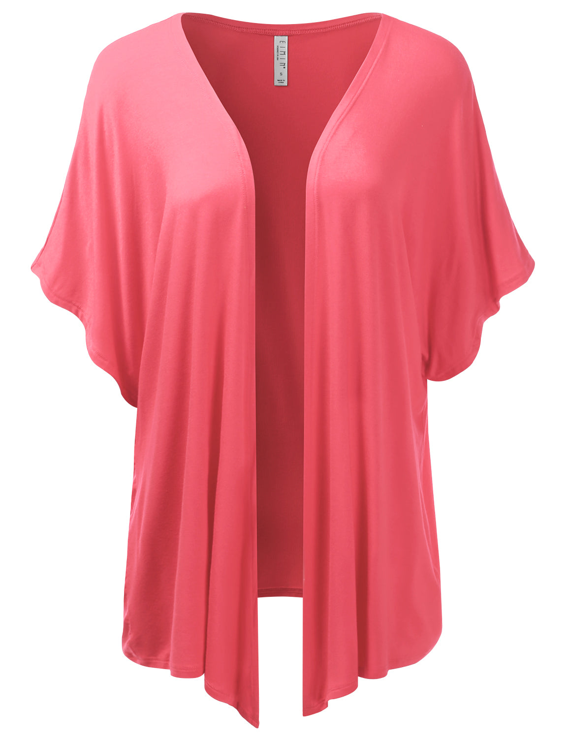 Women's Kimono Style Short Sleeve Open Front Loose Fit Cardigan (S-3XL)
