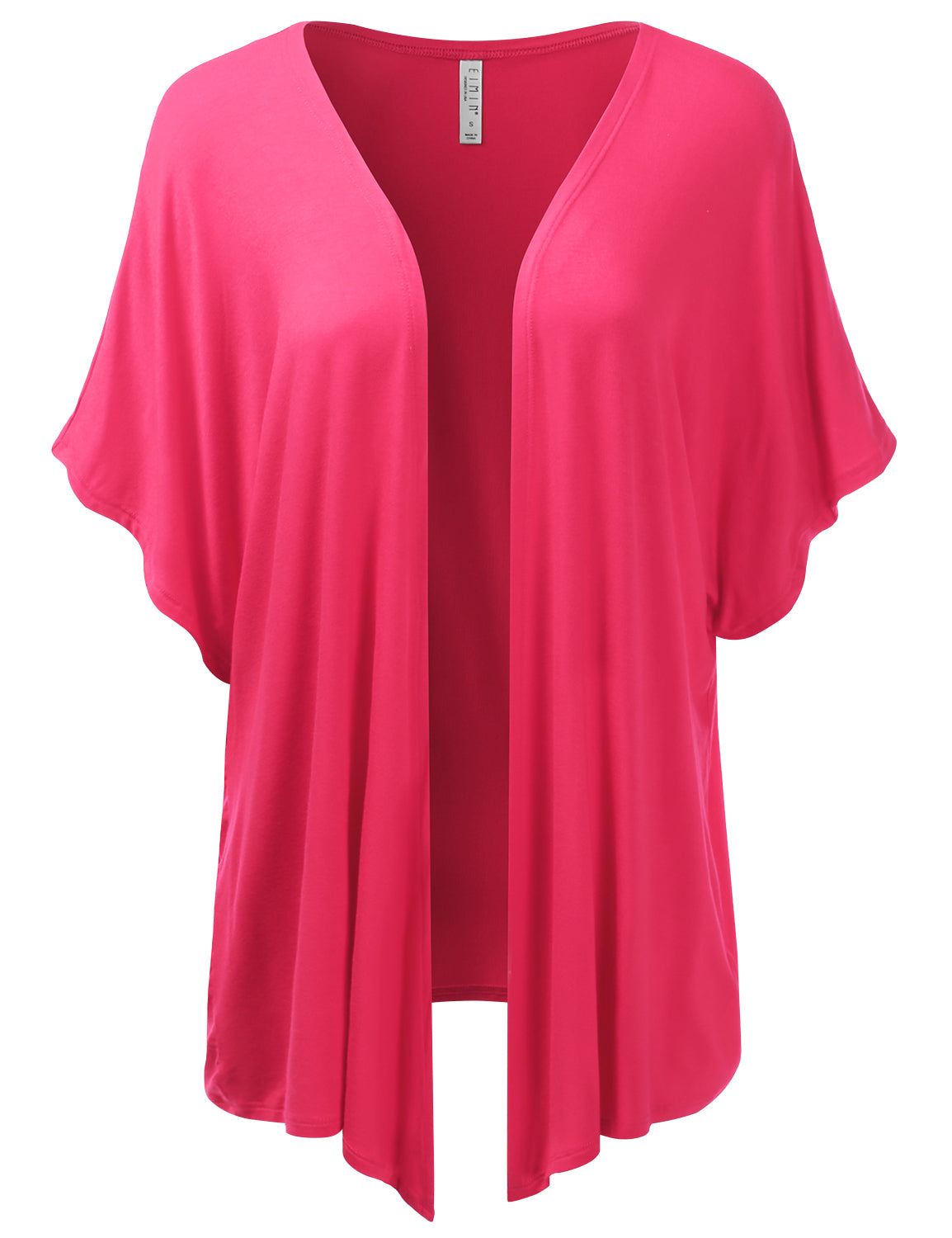 Women's Kimono Style Short Sleeve Open Front Loose Fit Cardigan (S-3XL)