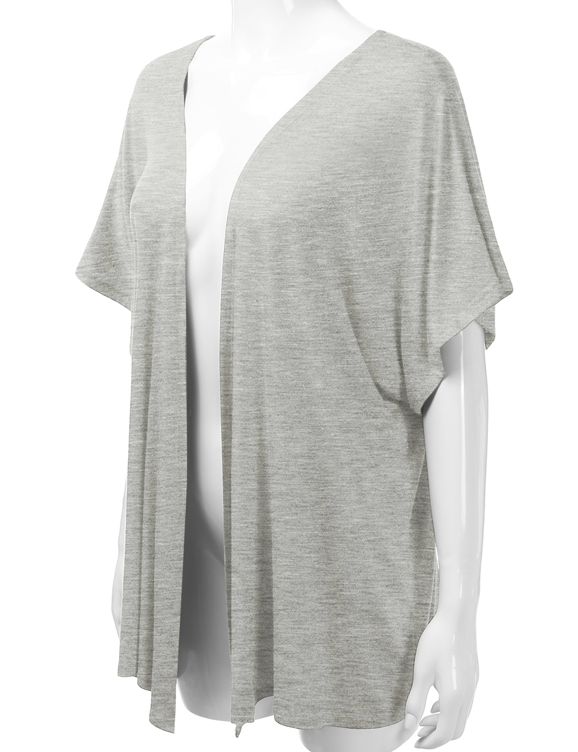 Women's Kimono Style Short Sleeve Open Front Loose Fit Cardigan (S-3XL)