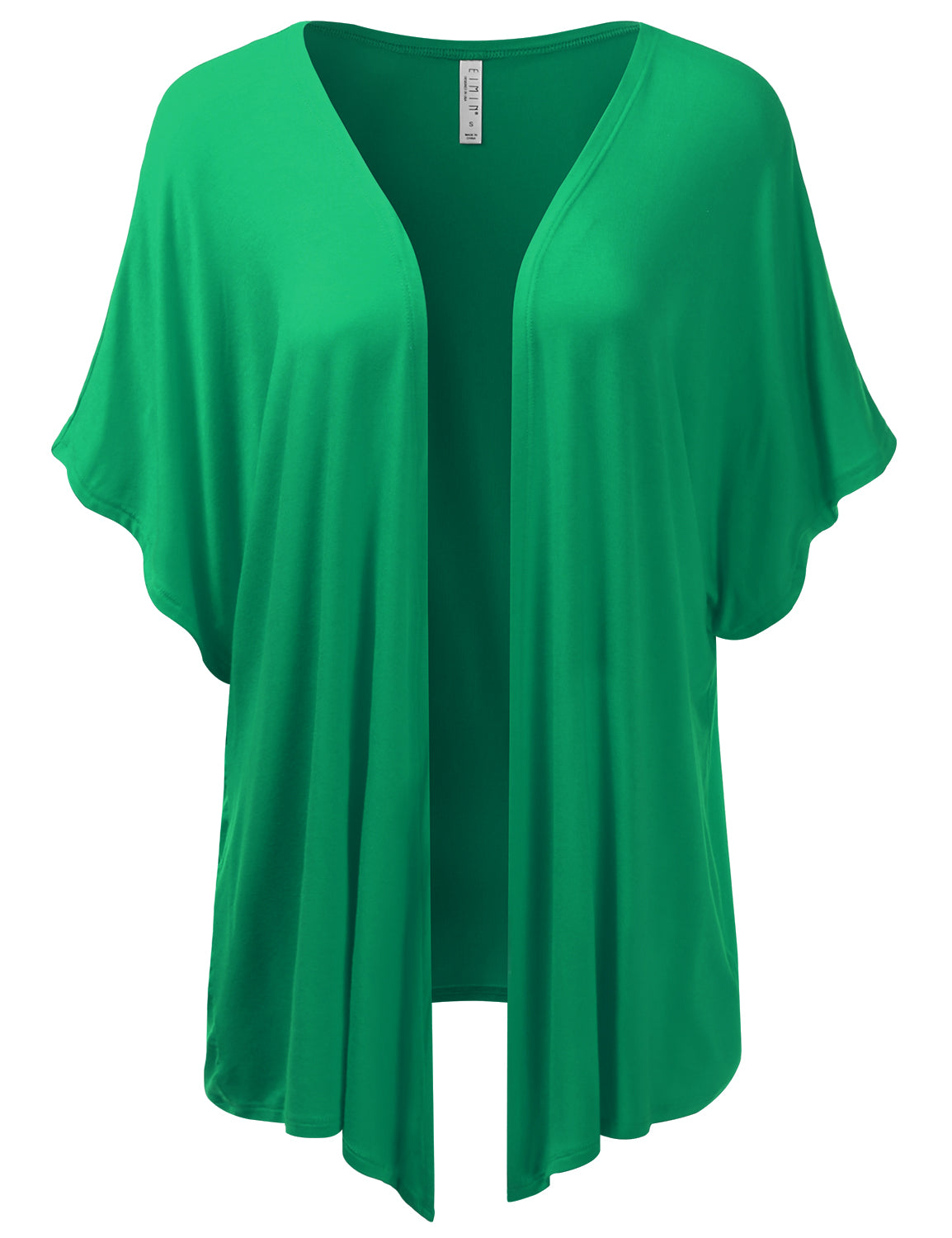 Women's Kimono Style Short Sleeve Open Front Loose Fit Cardigan (S-3XL)