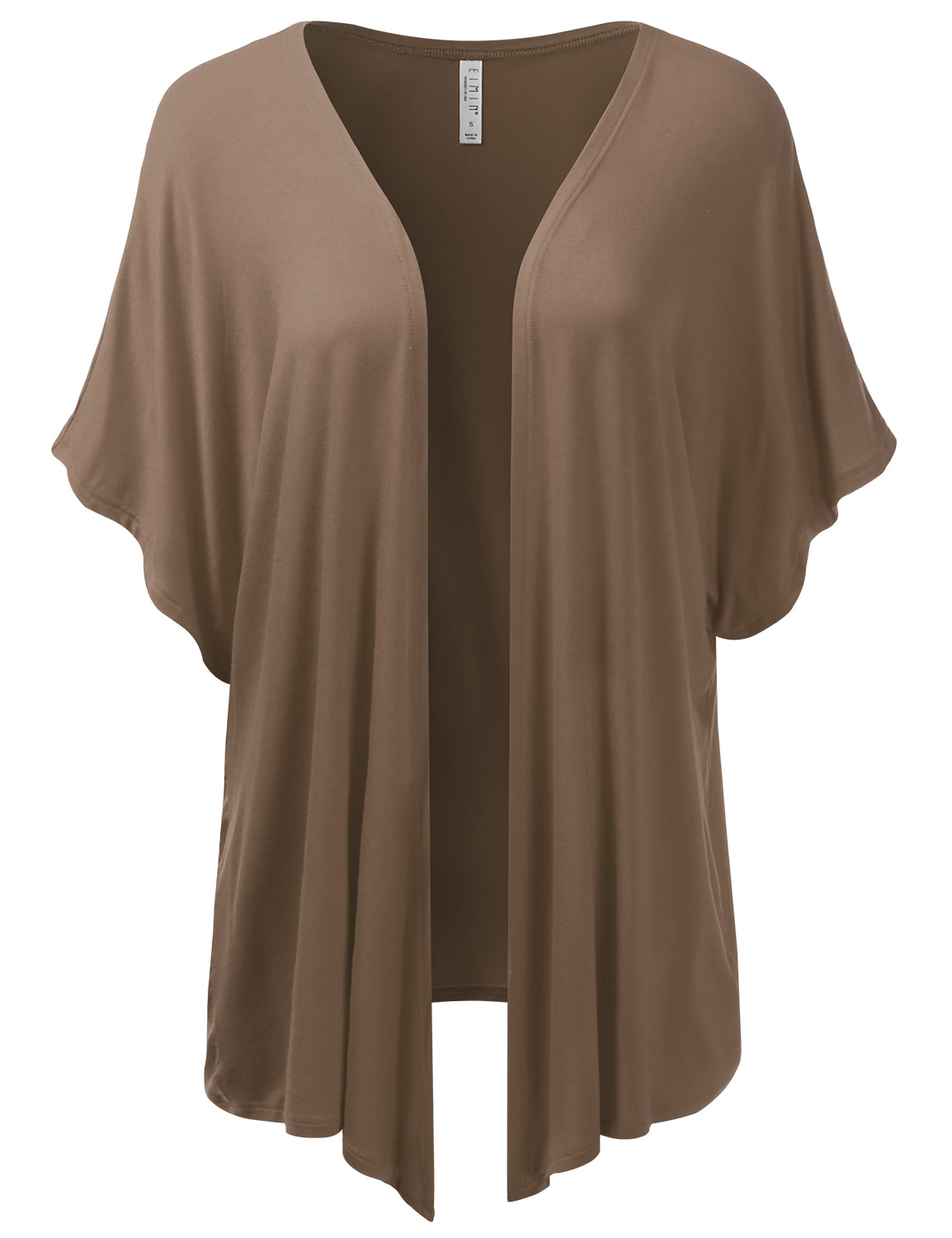 Women's Kimono Style Short Sleeve Open Front Loose Fit Cardigan (S-3XL)