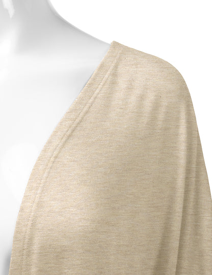 Women's Kimono Style Short Sleeve Open Front Loose Fit Cardigan (S-3XL)