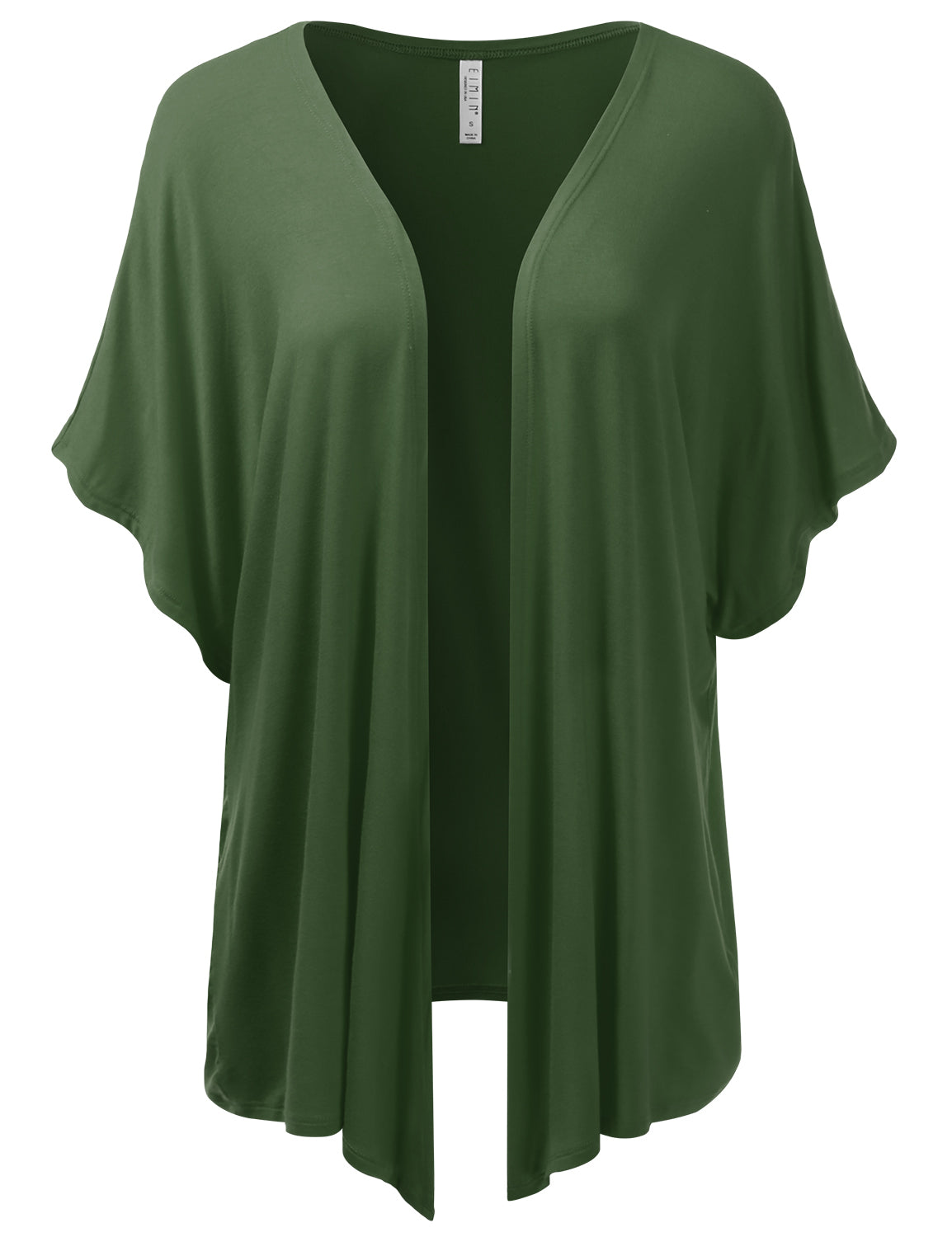 Women's Kimono Style Short Sleeve Open Front Loose Fit Cardigan (S-3XL)