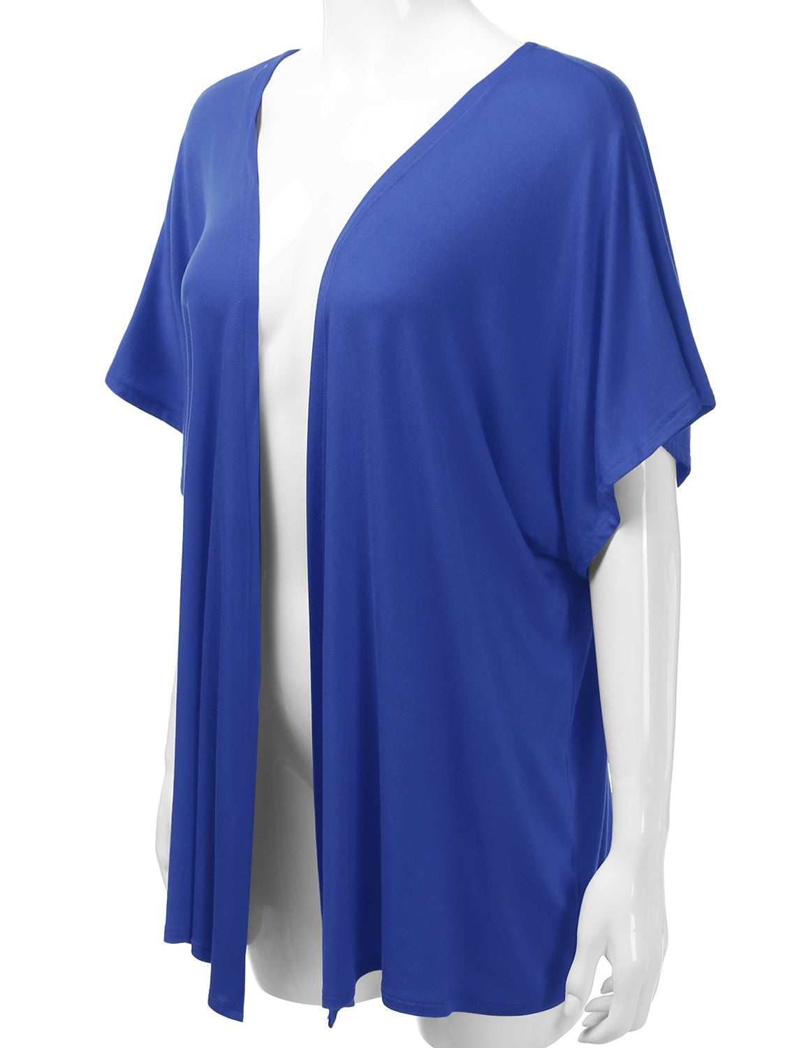 Women's Kimono Style Short Sleeve Open Front Loose Fit Cardigan (S-3XL)