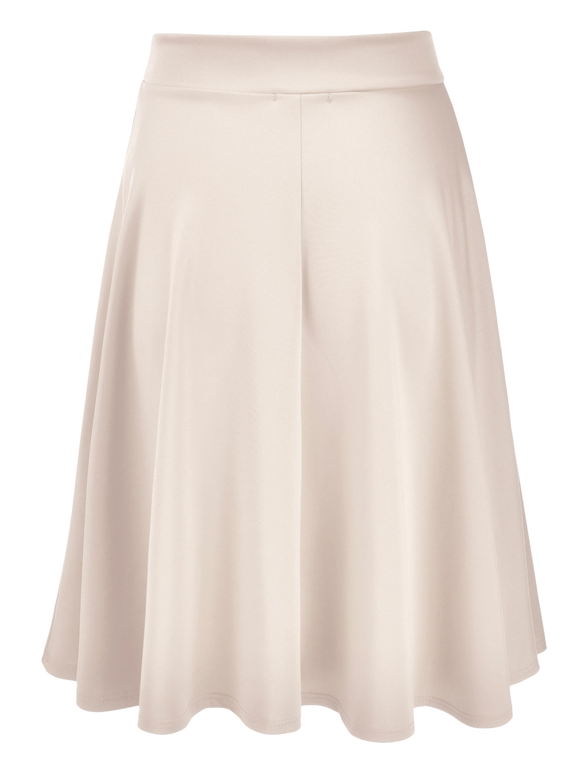 Women's Basic Versatile Stretchy Flared Casual Midi Skater Skirt (S-3XL)