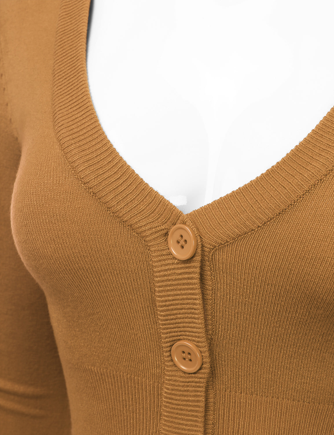 Women's Button Down 3/4 Sleeve Cropped Bolero Cardigan Sweater (S-3XL)