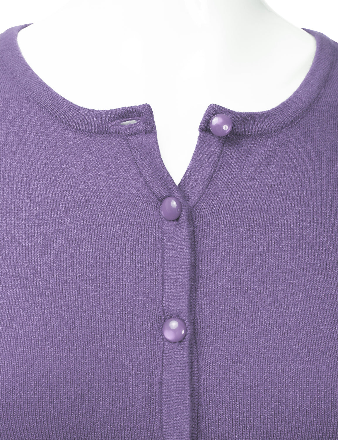 Women's Crewneck Button Down Long Sleeve Cropped Cardigan Sweater (S-XL)