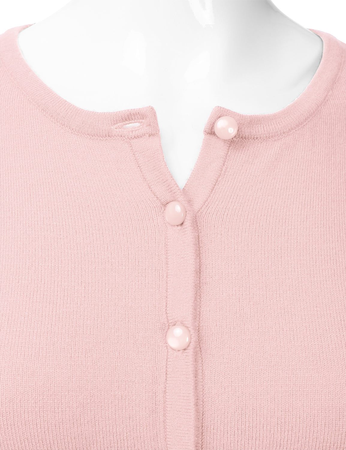 Women's Crewneck Button Down Long Sleeve Cropped Cardigan Sweater (S-XL)