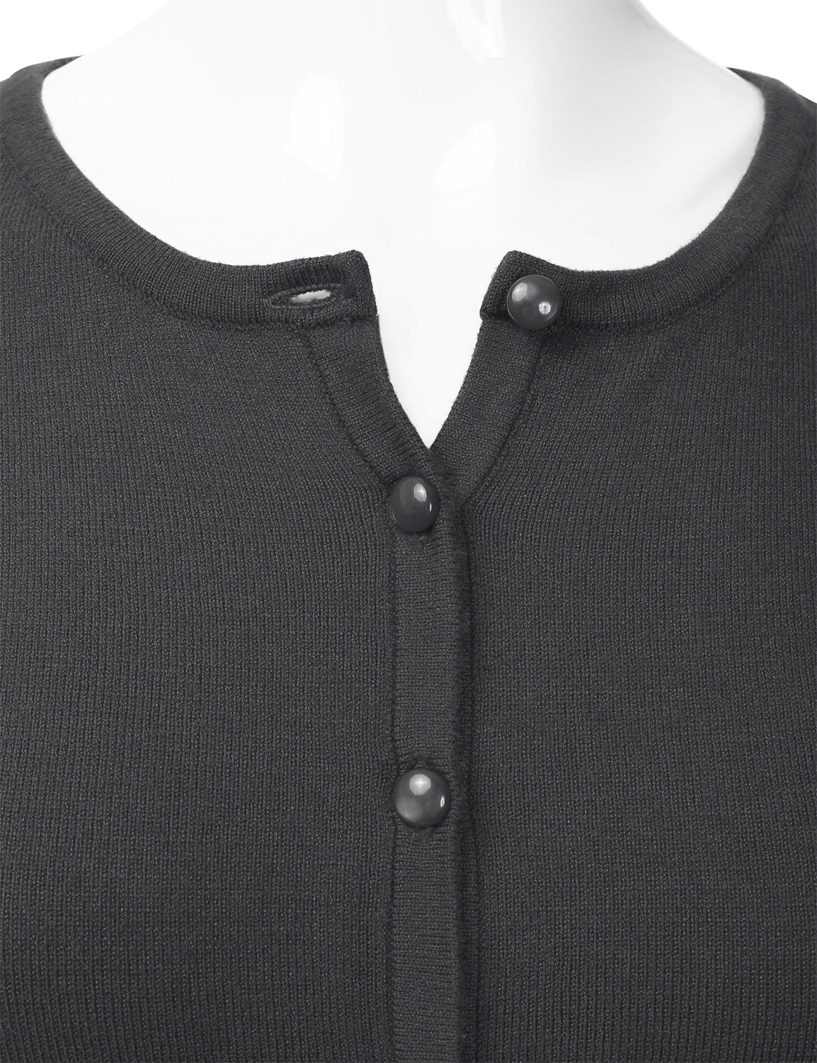Women's Crewneck Button Down Long Sleeve Cropped Cardigan Sweater (S-XL)