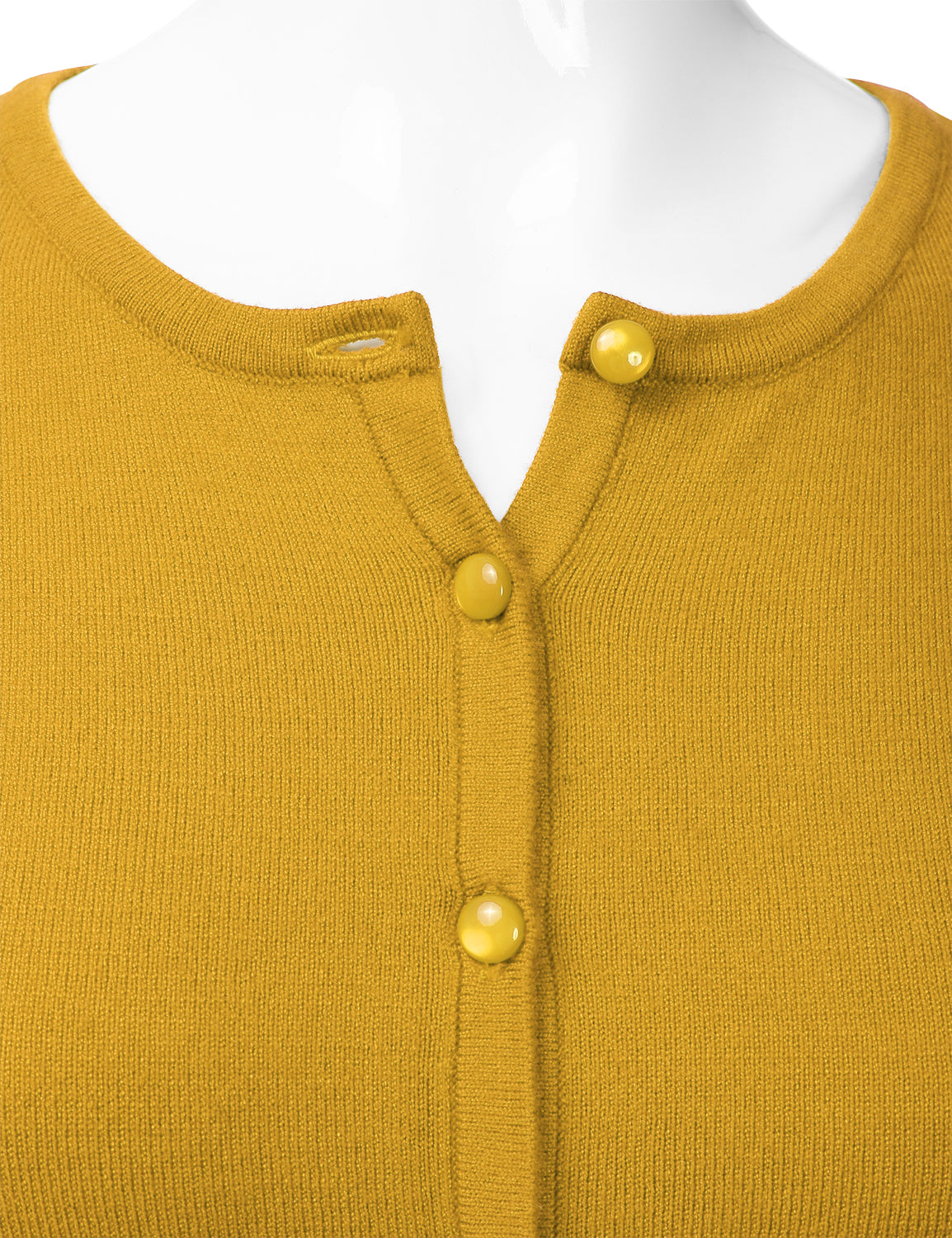 Women's Crewneck Button Down Long Sleeve Cropped Cardigan Sweater (S-XL)