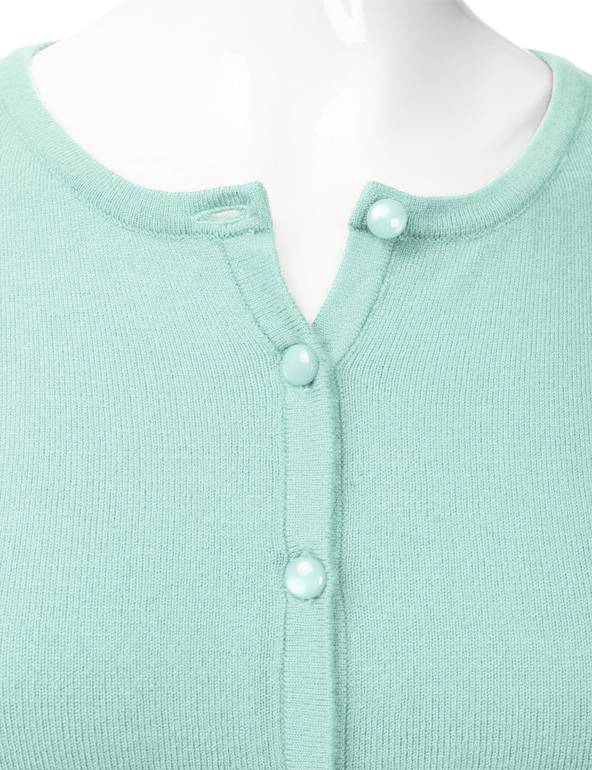 Women's Crewneck Button Down Long Sleeve Cropped Cardigan Sweater (S-XL)