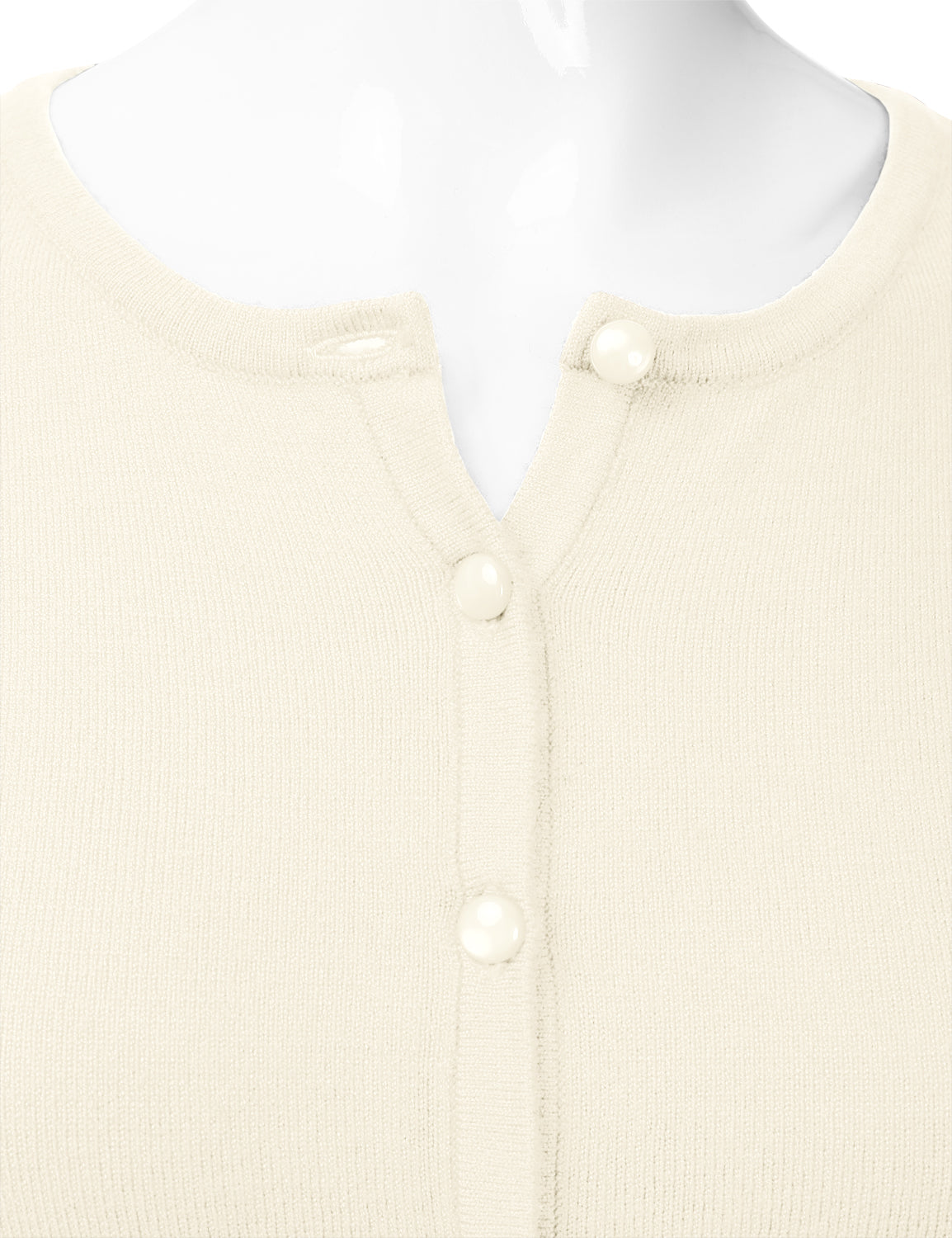 Women's Crewneck Button Down Long Sleeve Cropped Cardigan Sweater (S-XL)