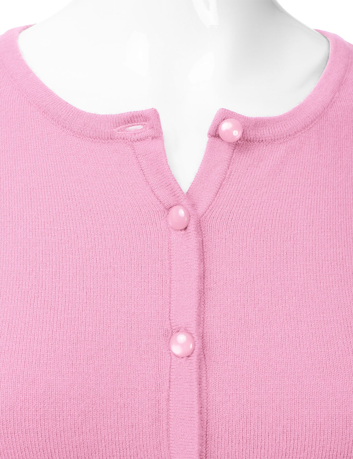 Women's Crewneck Button Down Long Sleeve Cropped Cardigan Sweater (S-XL)