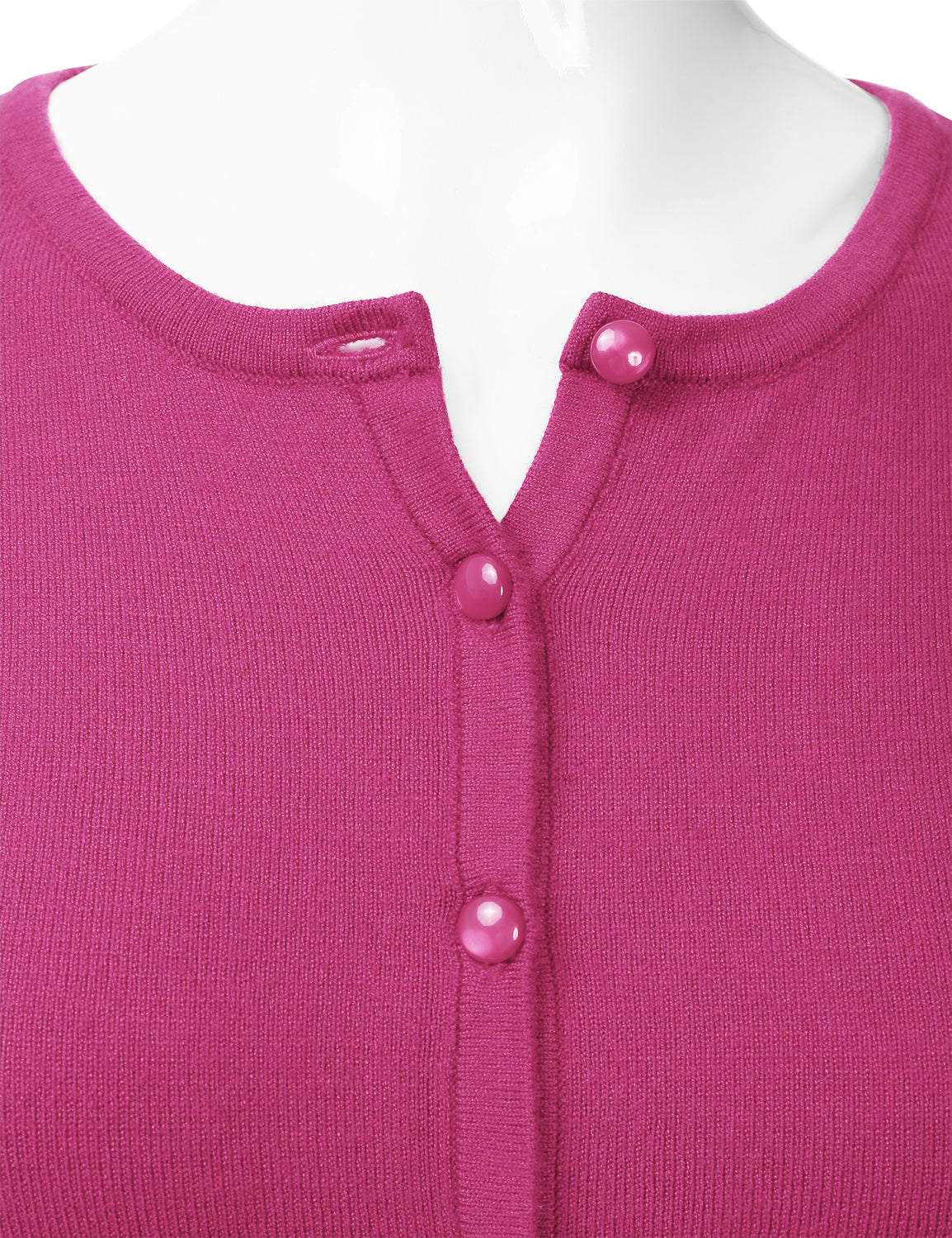 Women's Crewneck Button Down Long Sleeve Cropped Cardigan Sweater (S-XL)