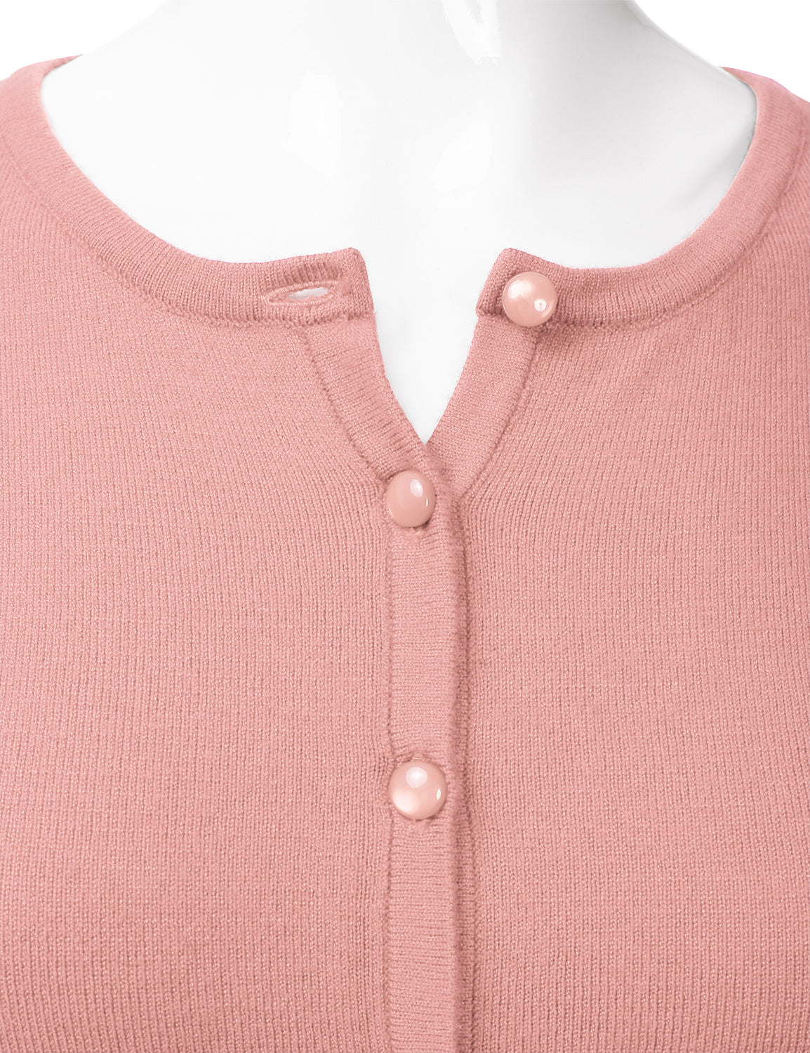 Women's Crewneck Button Down Long Sleeve Cropped Cardigan Sweater (S-XL)