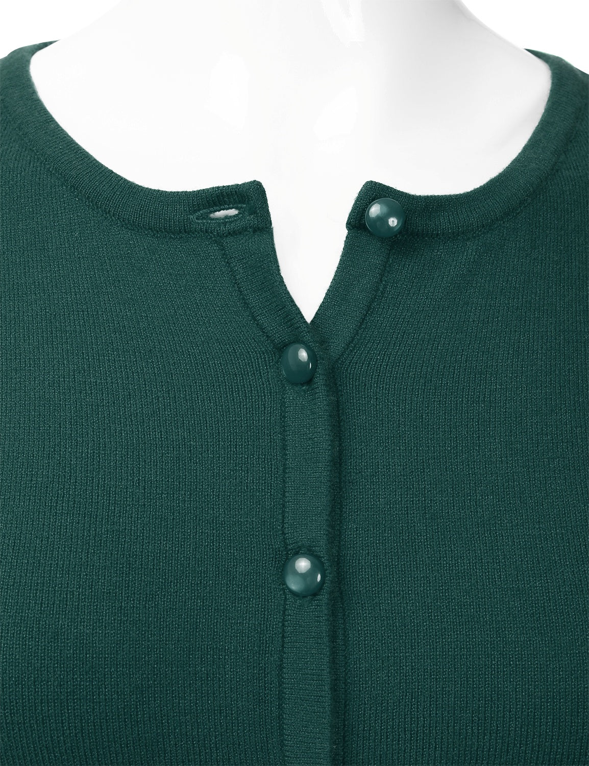 Women's Crewneck Button Down Long Sleeve Cropped Cardigan Sweater (S-XL)