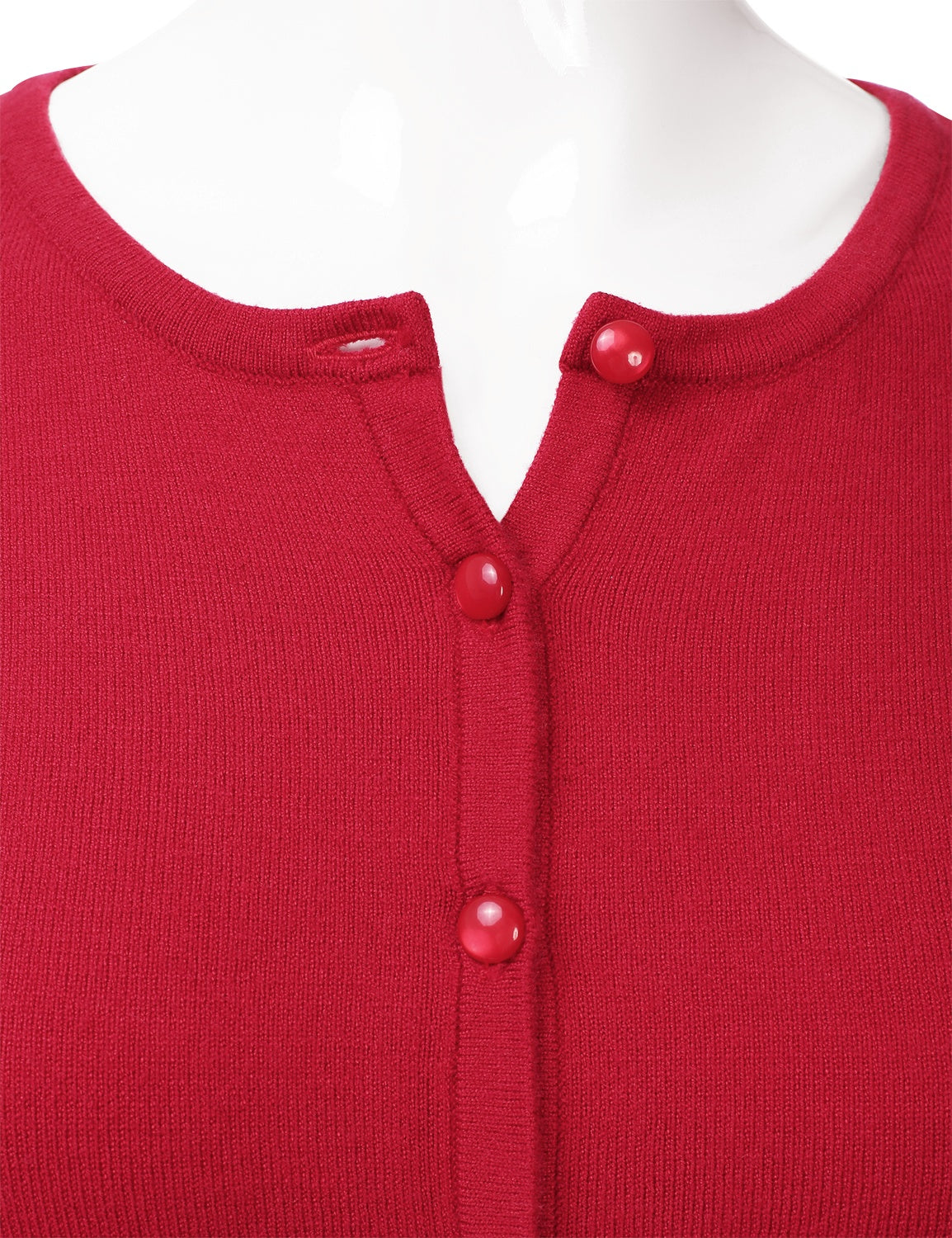 Women's Crewneck Button Down Long Sleeve Cropped Cardigan Sweater (S-XL)