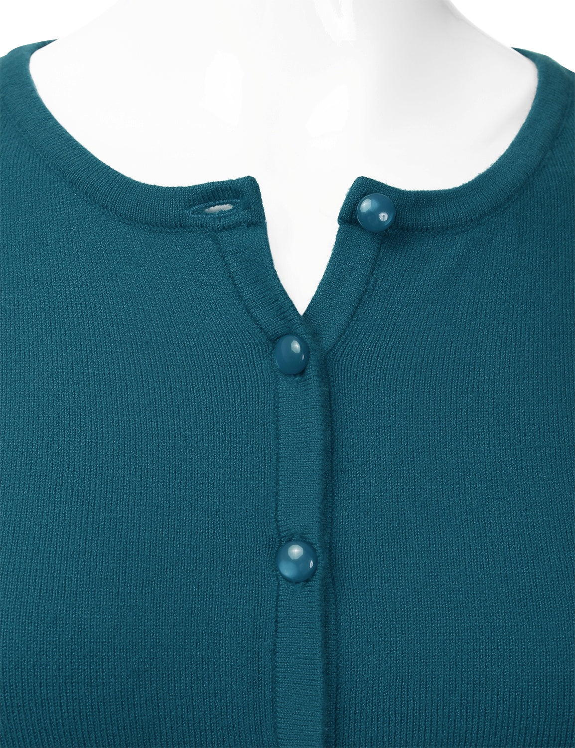 Women's Crewneck Button Down Long Sleeve Cropped Cardigan Sweater (S-XL)