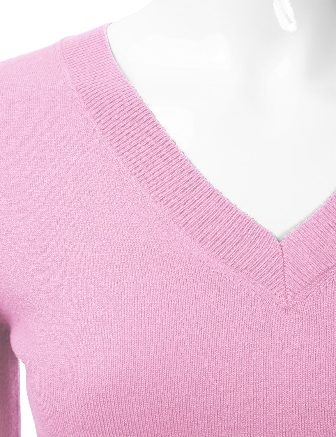 Women's Long Sleeve V-Neck Slim Fit Pullover Soft Knit Top Sweater (S-XL)