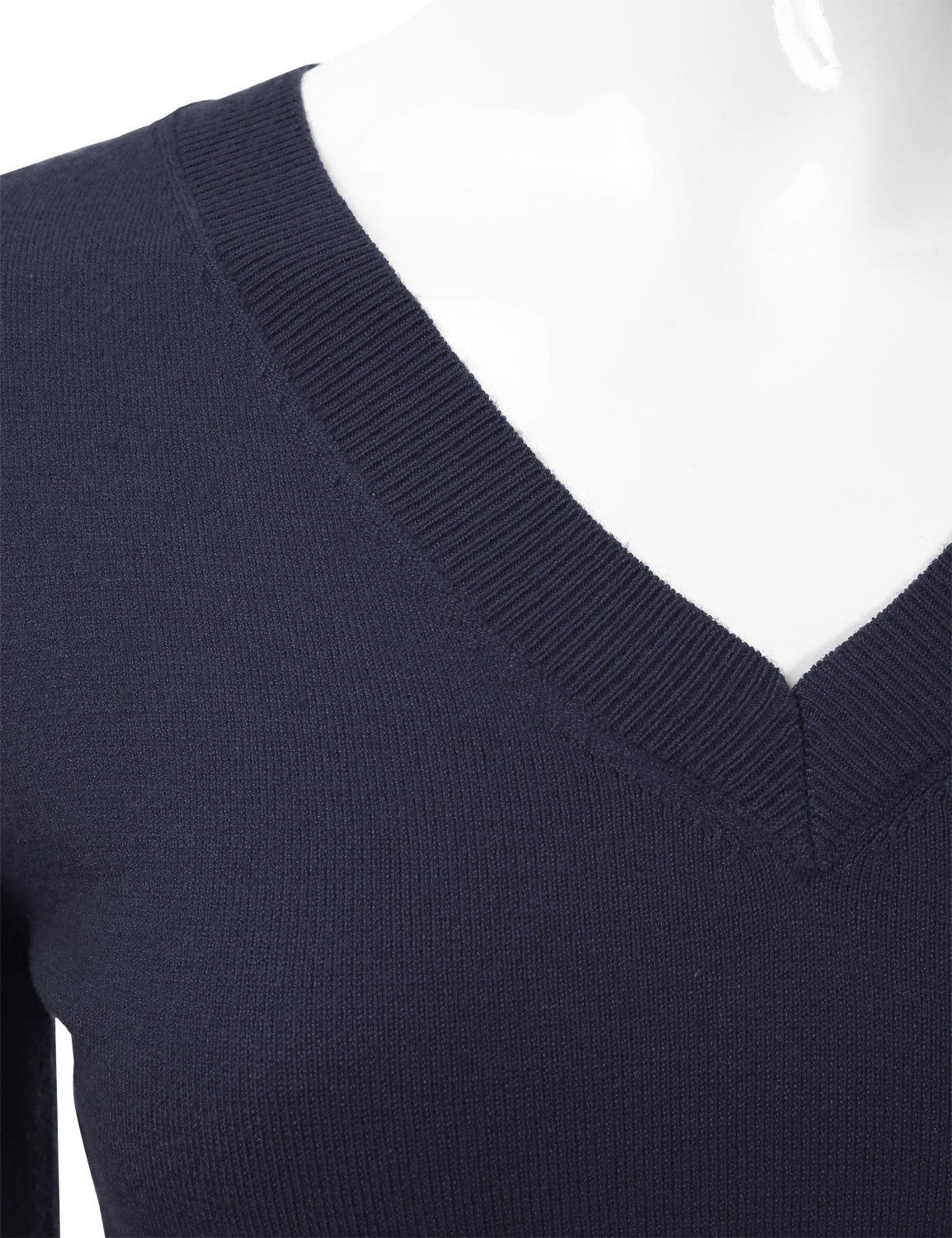 Women's Long Sleeve V-Neck Slim Fit Pullover Soft Knit Top Sweater (S-XL)