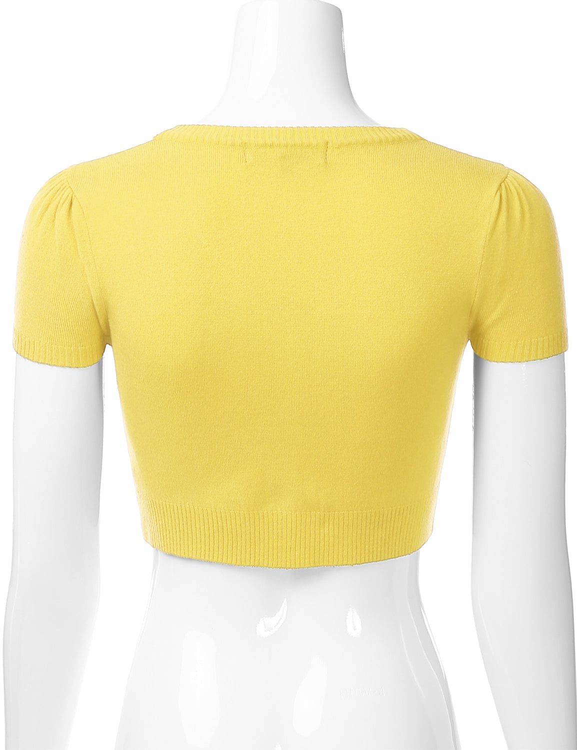 Women's Fitted V-Neck Bolero Shrug Cropped Short Sleeve Cardigan Sweater (S-3X)