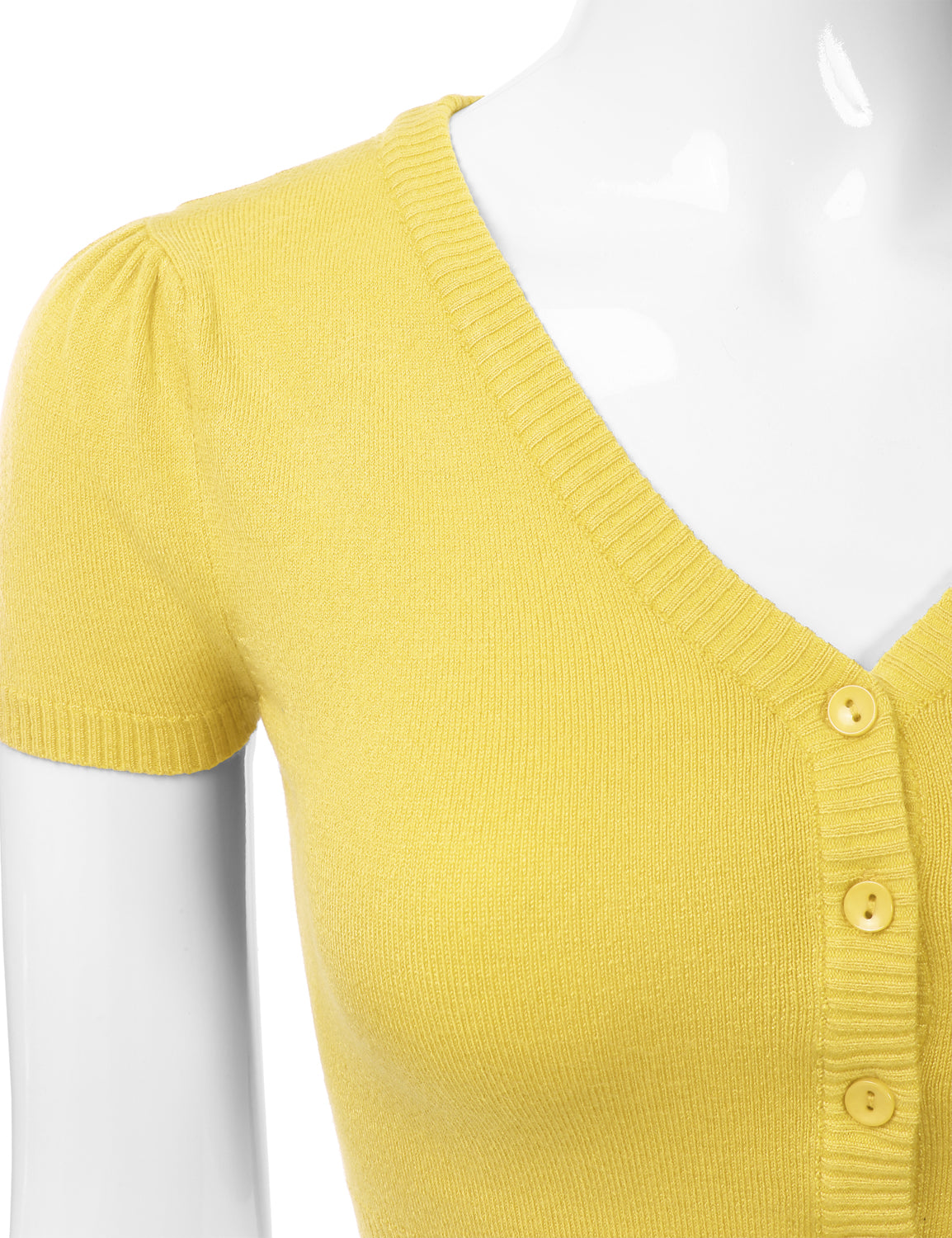 Women's Fitted V-Neck Bolero Shrug Cropped Short Sleeve Cardigan Sweater (S-3X)