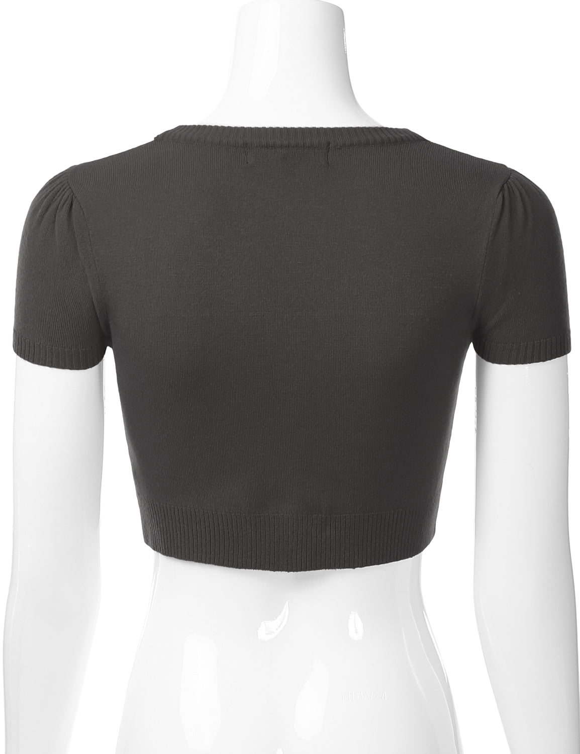 Women's Fitted V-Neck Bolero Shrug Cropped Short Sleeve Cardigan Sweater (S-3X)
